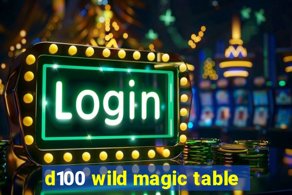 d100 wild magic table