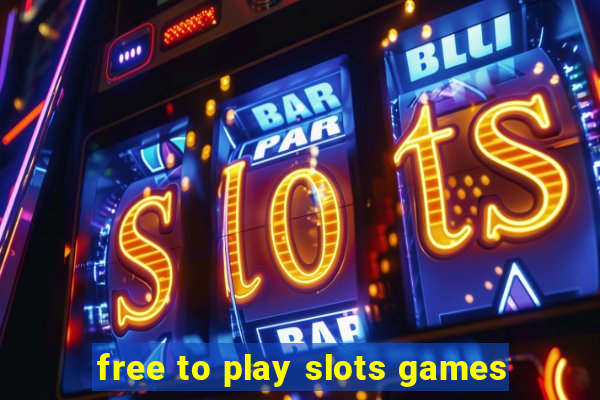 free to play slots games