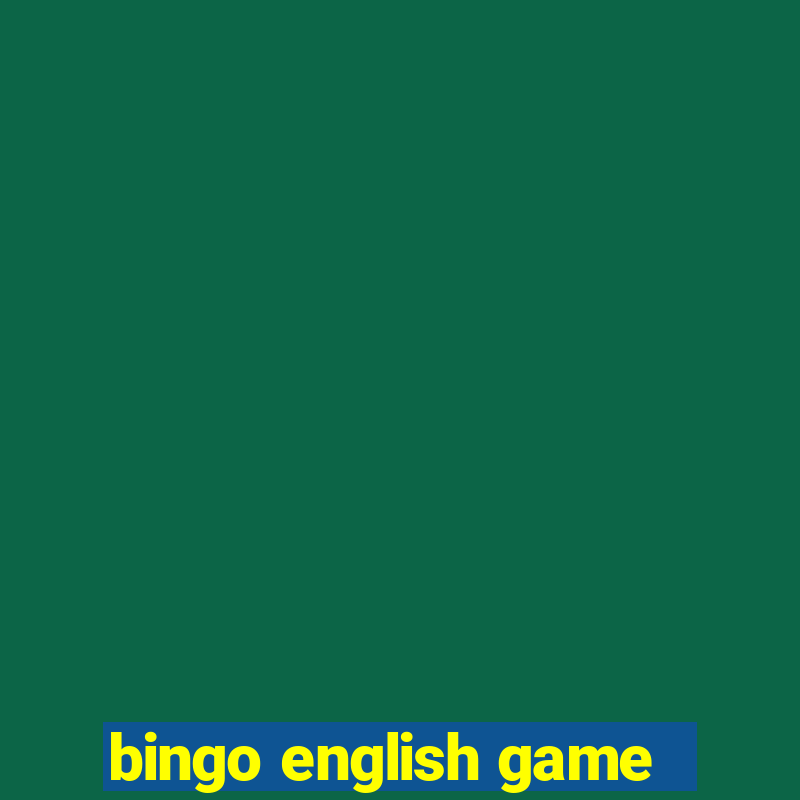 bingo english game