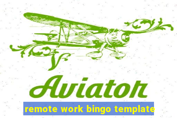 remote work bingo template