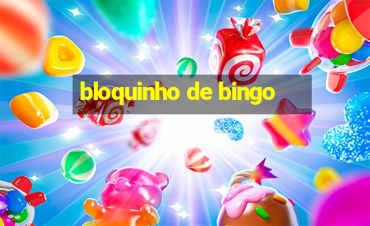 bloquinho de bingo