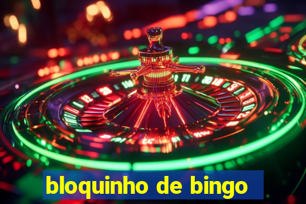 bloquinho de bingo