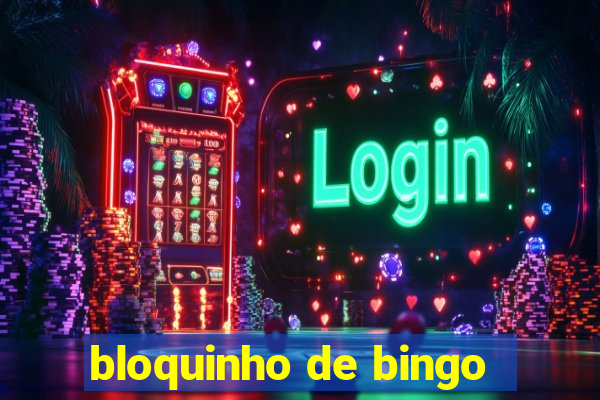 bloquinho de bingo