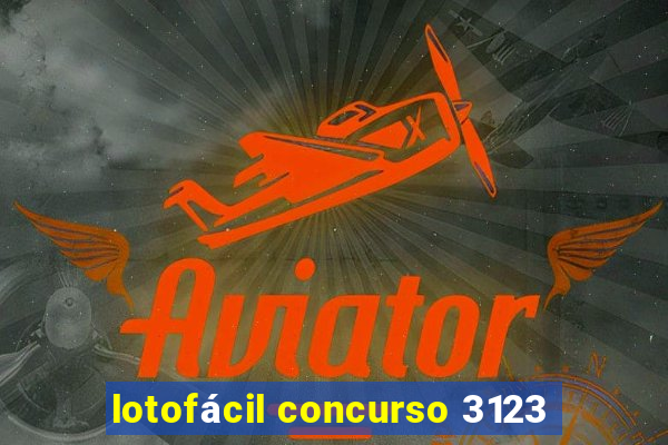 lotofácil concurso 3123