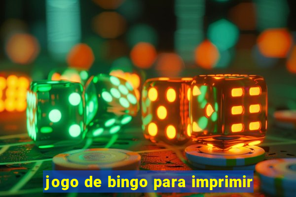 jogo de bingo para imprimir