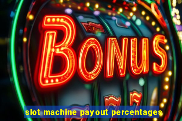 slot machine payout percentages