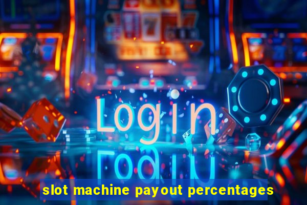 slot machine payout percentages