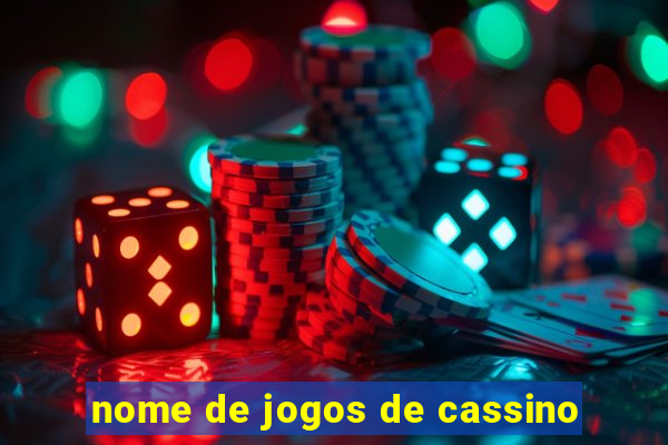 nome de jogos de cassino