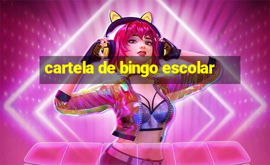 cartela de bingo escolar