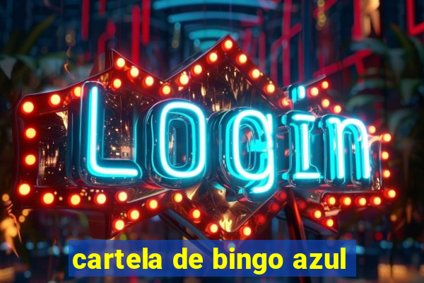 cartela de bingo azul