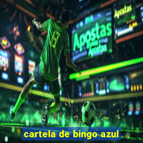 cartela de bingo azul