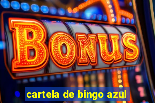 cartela de bingo azul