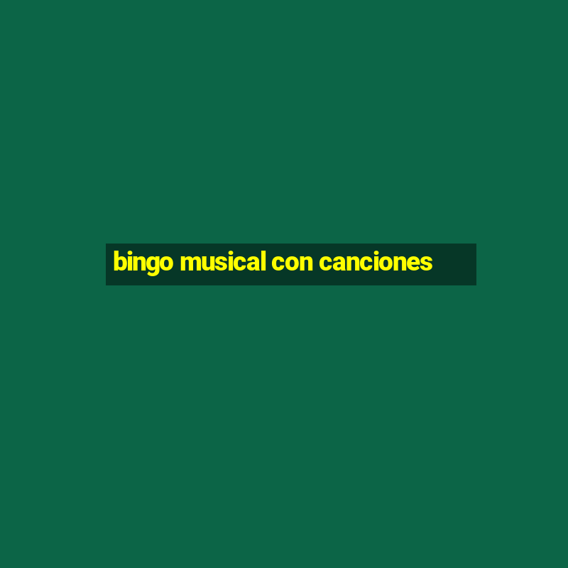 bingo musical con canciones