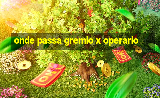 onde passa gremio x operario