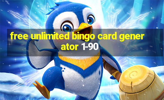 free unlimited bingo card generator 1-90