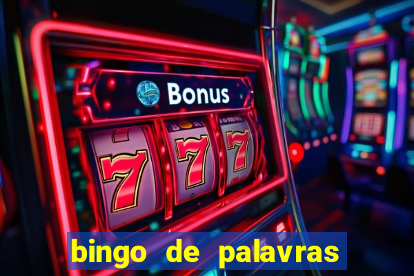 bingo de palavras para 3 ano