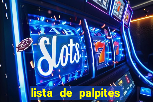 lista de palpites jogos de hoje