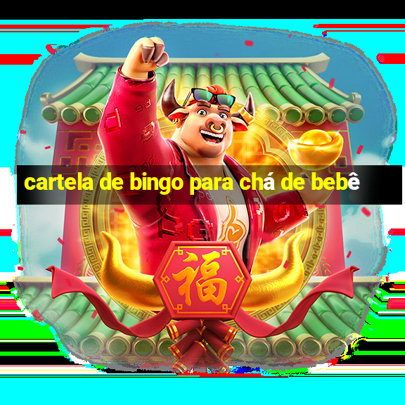 cartela de bingo para chá de bebê