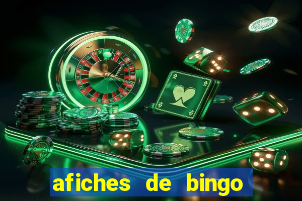 afiches de bingo para editar