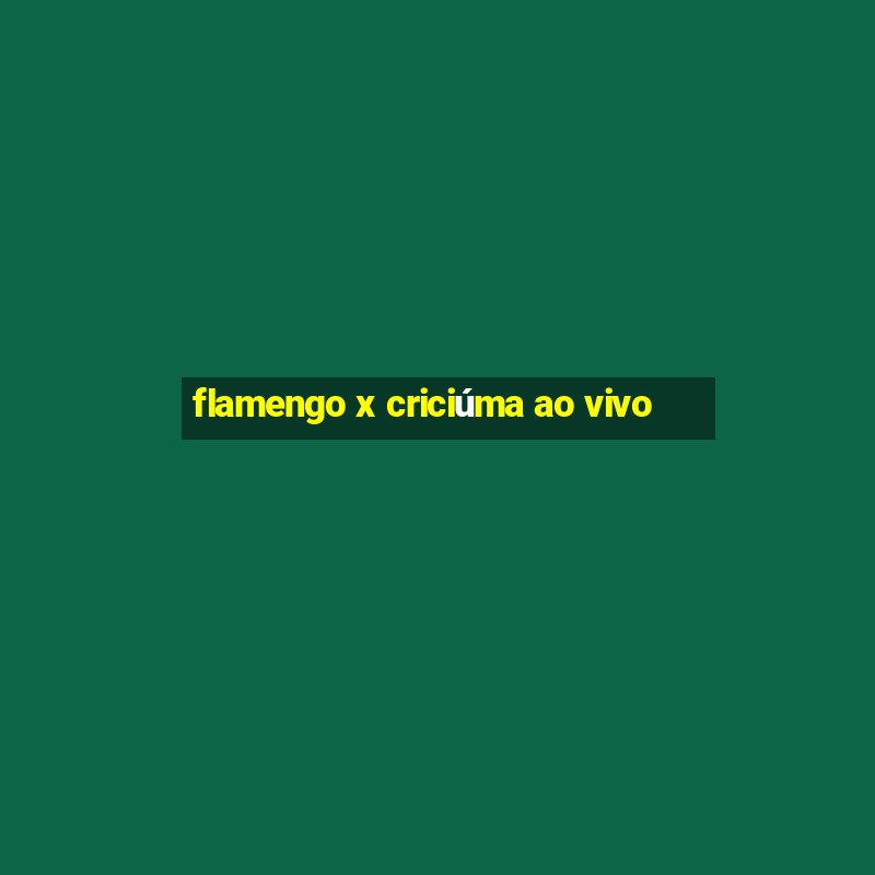 flamengo x criciúma ao vivo