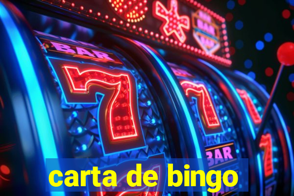 carta de bingo