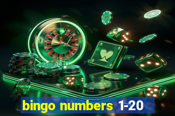 bingo numbers 1-20