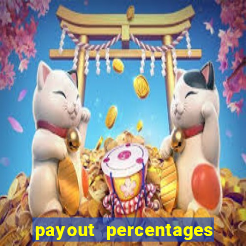 payout percentages of slot machines