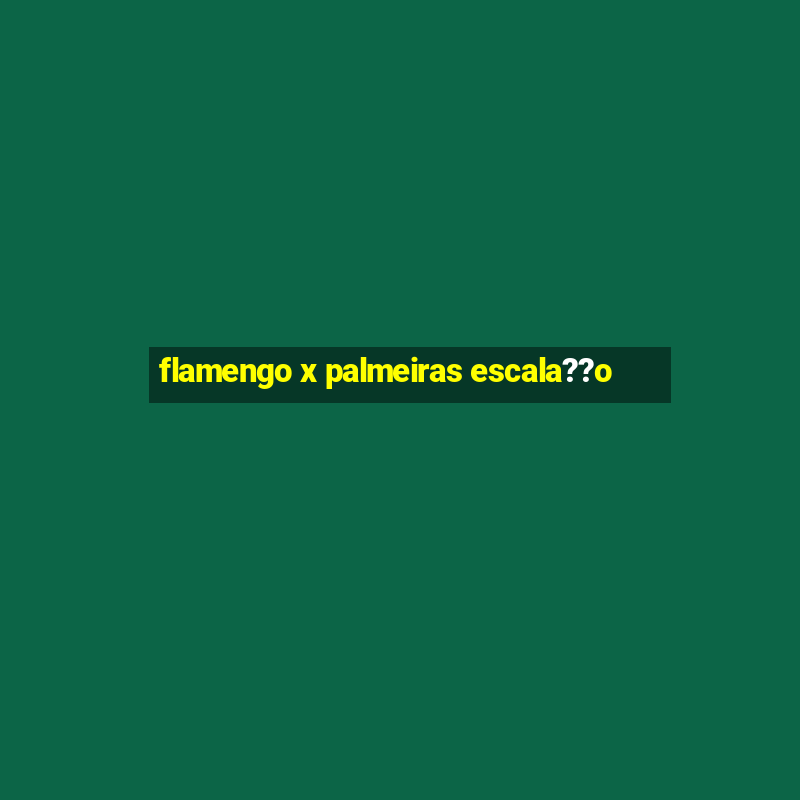 flamengo x palmeiras escala??o