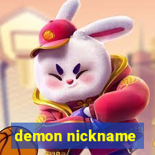 demon nickname