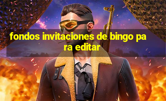 fondos invitaciones de bingo para editar