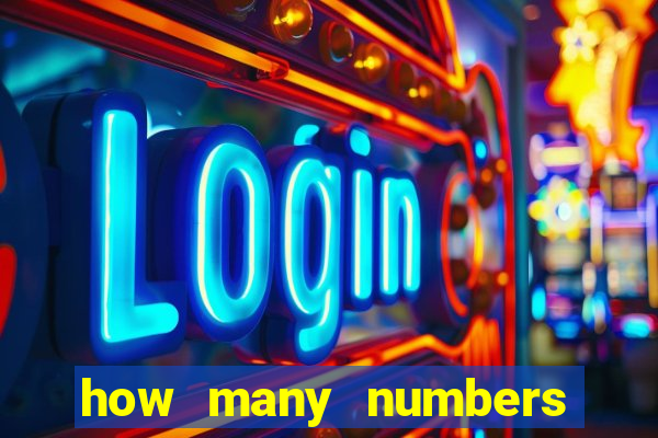 how many numbers in bingo