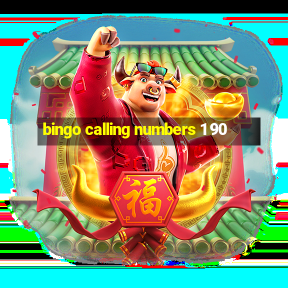 bingo calling numbers 1 90