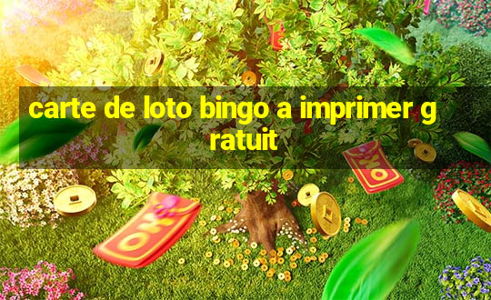 carte de loto bingo a imprimer gratuit