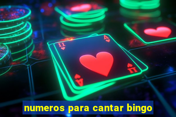 numeros para cantar bingo