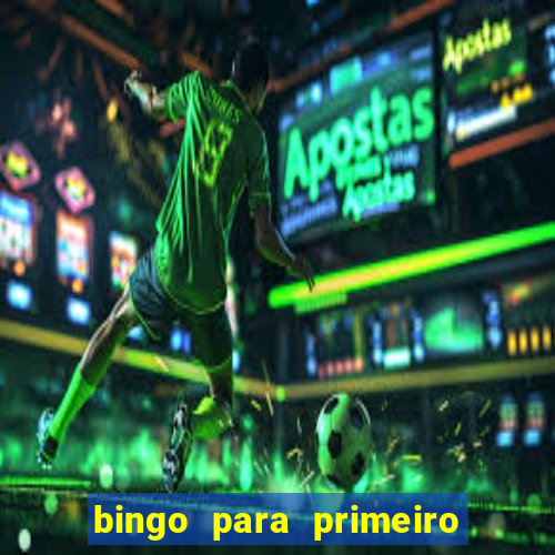 bingo para primeiro dia de aula