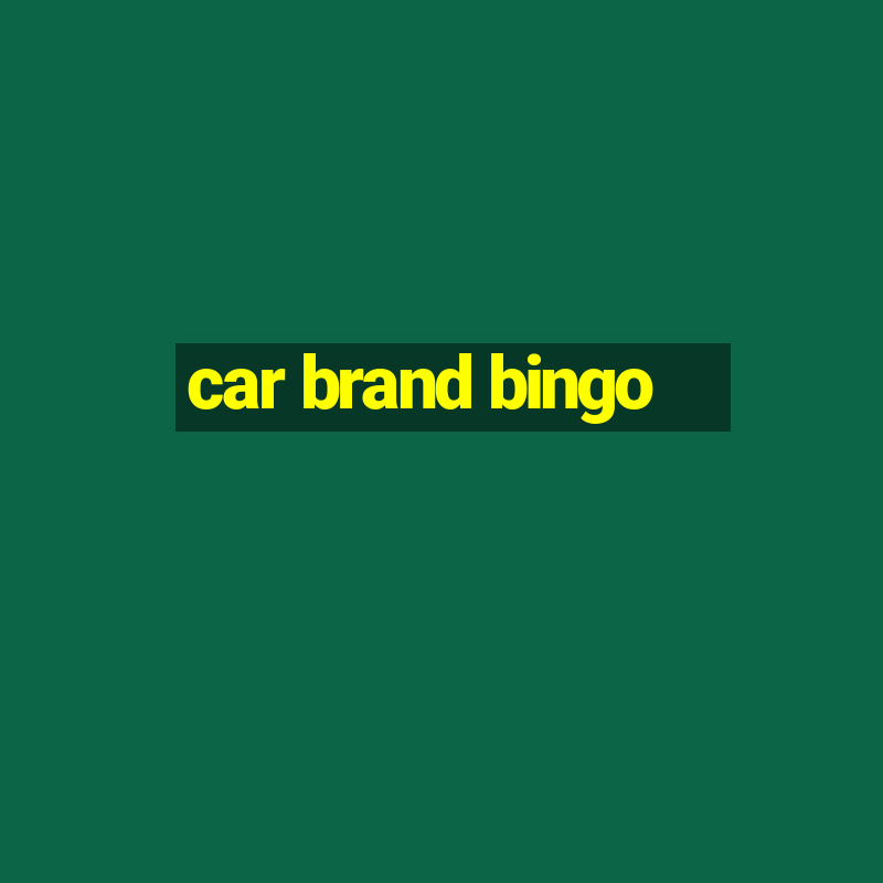 car brand bingo