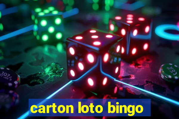 carton loto bingo