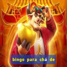 bingo para chá de bebê para imprimir grátis