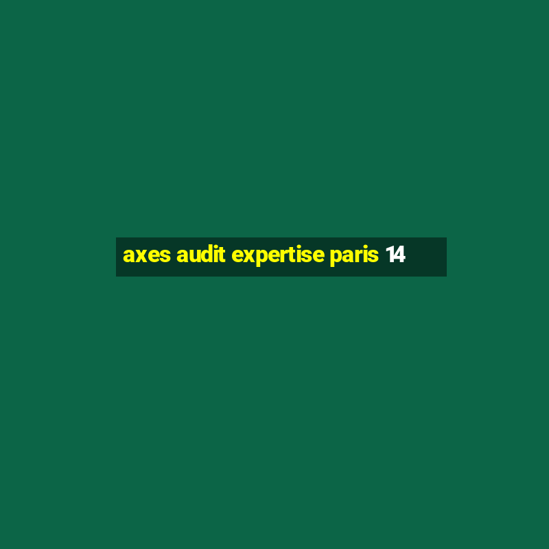 axes audit expertise paris 14