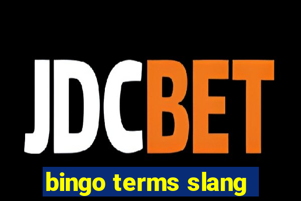 bingo terms slang