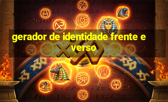 gerador de identidade frente e verso