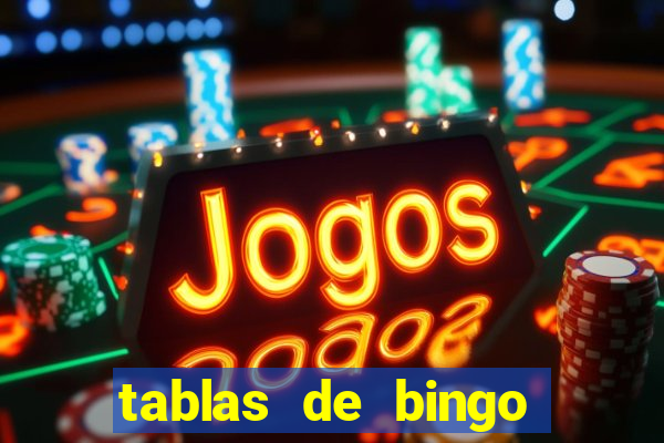 tablas de bingo para imprimir en excel