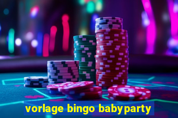 vorlage bingo babyparty