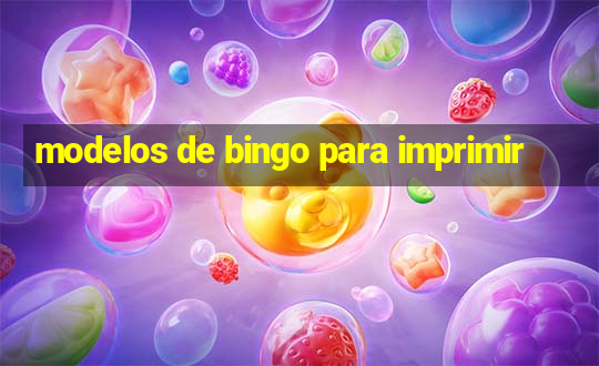 modelos de bingo para imprimir