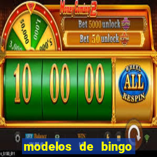 modelos de bingo para imprimir