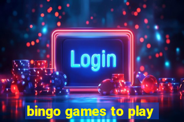 bingo games to play