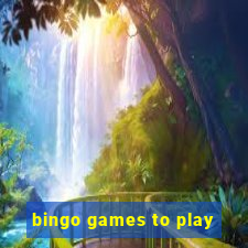 bingo games to play