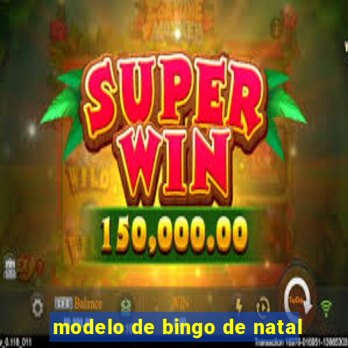 modelo de bingo de natal