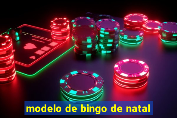 modelo de bingo de natal