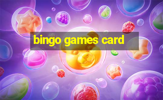 bingo games card